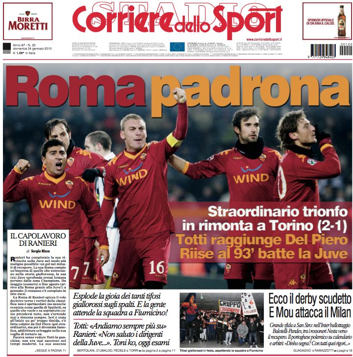 Corriere dello Sport-Stadio 24 gennaio 2010