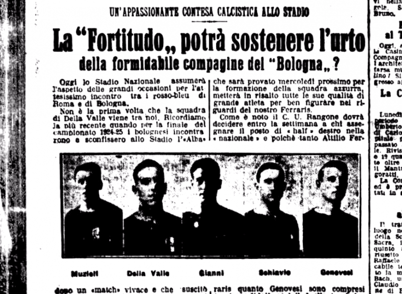 MESSAGGERO 13-2-1927-FORTITUDO-BOLOGNA