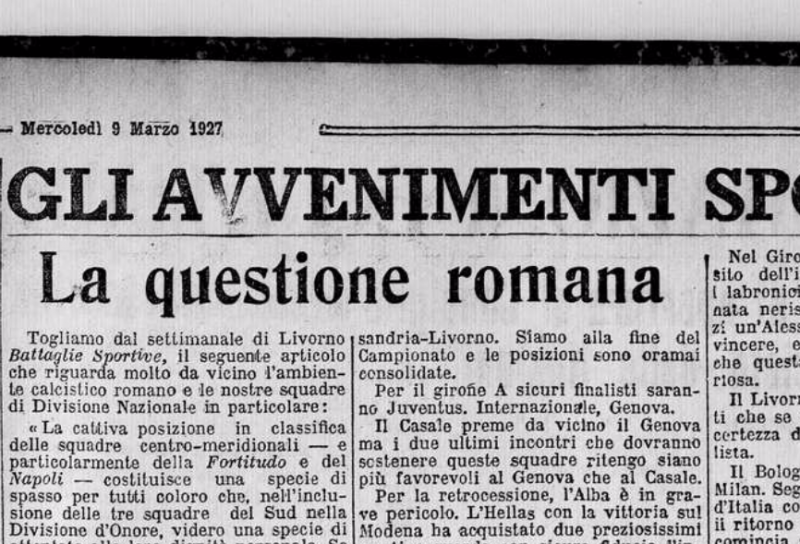 questione romanac 9-3-1927