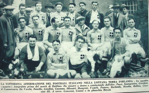 IRLANDA-ITALIA B 1-2 1927-FOTO DOMENICA SPORTIVA (VERIFICA DATA)