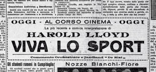 VIVA LO SPORT-FILM-30-4-1927