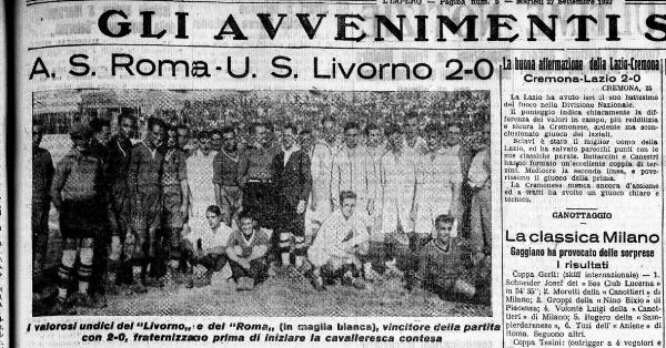 ROMA-LIVORNO IMPERO 27-9-1927
