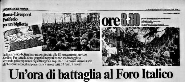 IL MESSAGGERO 15-5-1984-Roma-Liverpool incidenti (4)