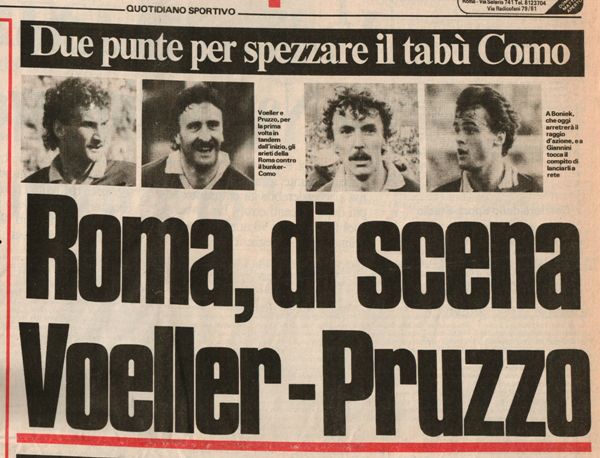 VOELLER-PRUZZO TITOLONE – Corriere dello Sport 1-11-1987